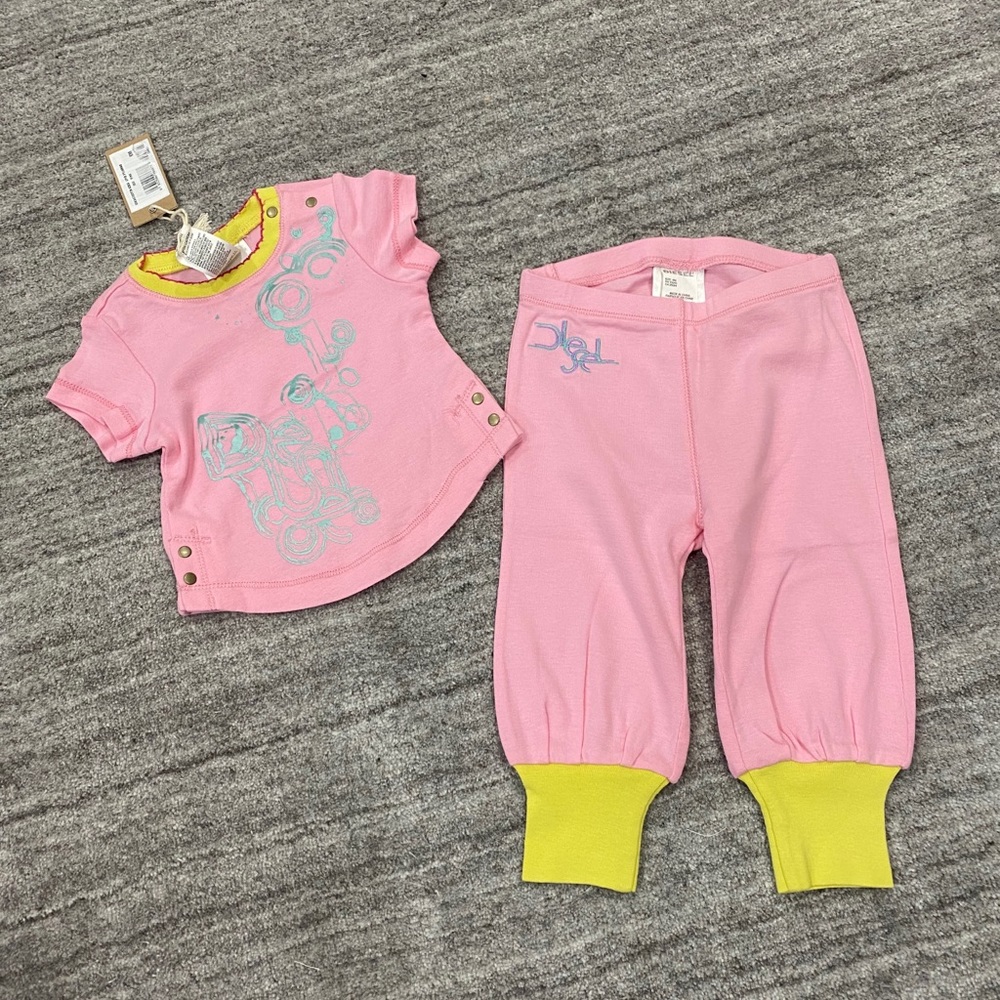 DIESEL baby girl PJ set - sz 6 mo